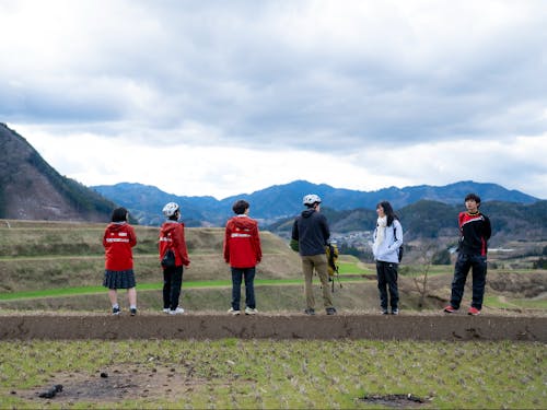 世界農業遺産に認定された高千穂町での取材活動の様子