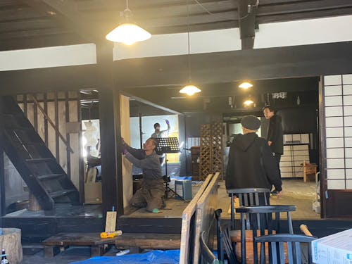 築163年の古民家改修作業