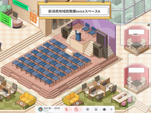 oviceスペース画面