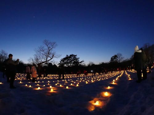 裏磐梯雪まつりナイトファンタジーの様子