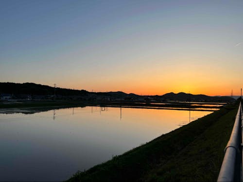 甲西駅からの夕暮れ