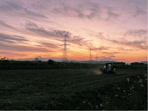 夕焼けが一面広がります