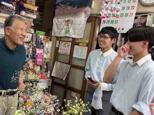 商店の方との交流