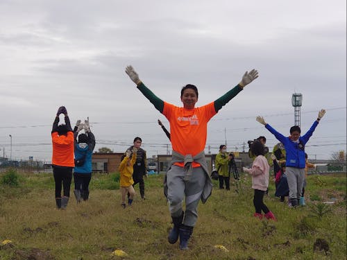 畑でスポーツ…新しいアクティビティ!