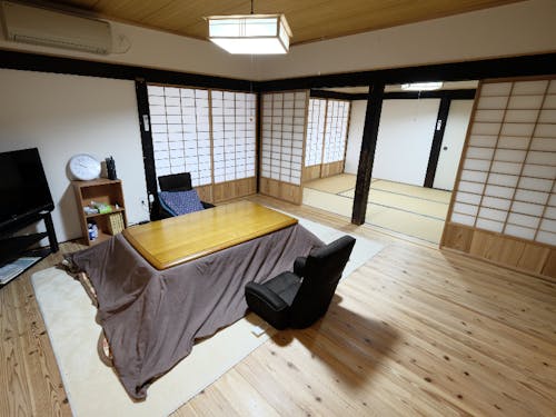 自然と調和したリビング