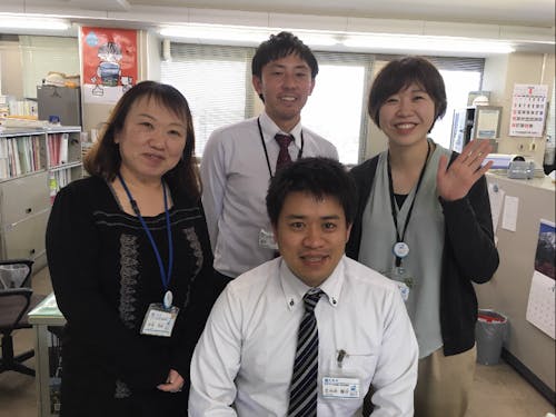 大町市定住促進係のメンバーです！当日は一番右側にいる北澤が対応します