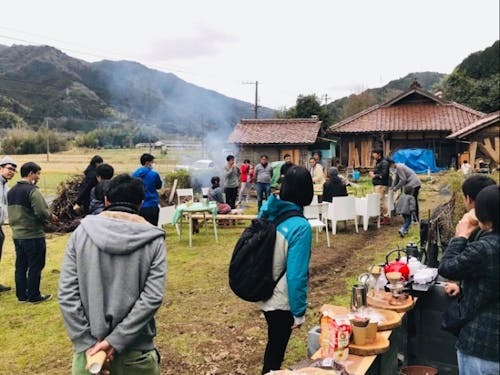 古民家にて移住者交流会も開催。