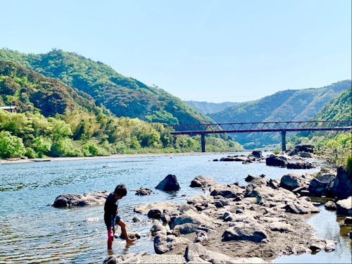 空気が気持ちいい四万十川〜