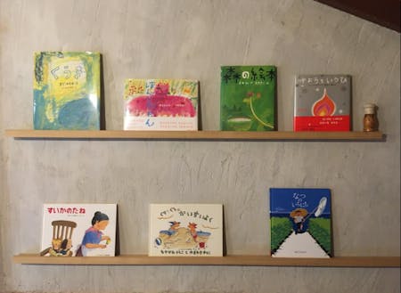 ギャラリーの2階には、古絵本を扱う本屋さん