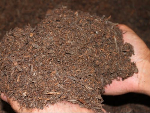 草木類が主原料の完熟堆肥「うすき夢堆肥」
