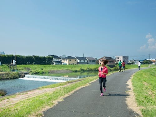 リバーサイドのジョギングも気持ちいい!