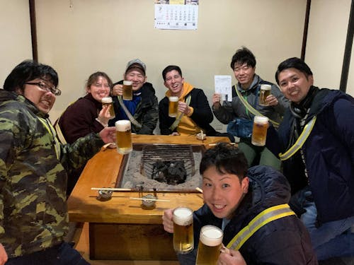 「いろり」にて。