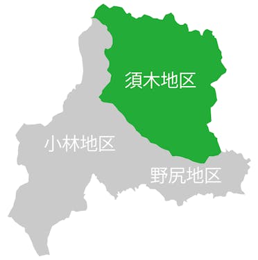 緑色部分。今回の募集についての活動地区