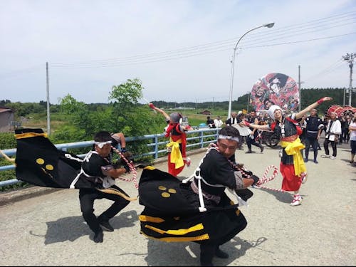 今別町の大川平荒馬保存会による「荒馬まつり」の様子
