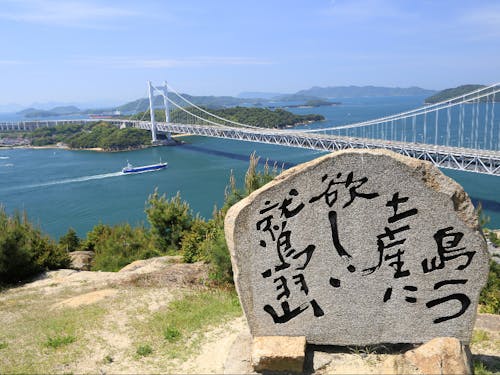 鷲羽山からみた瀬戸大橋
