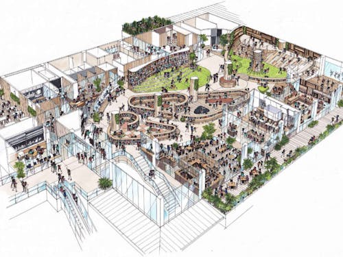 みらいあさひ商業施設２Ｆに整備する多世代交流施設「おひさまテラス」