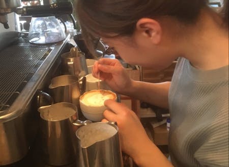 コーヒー、ラテについても学べます