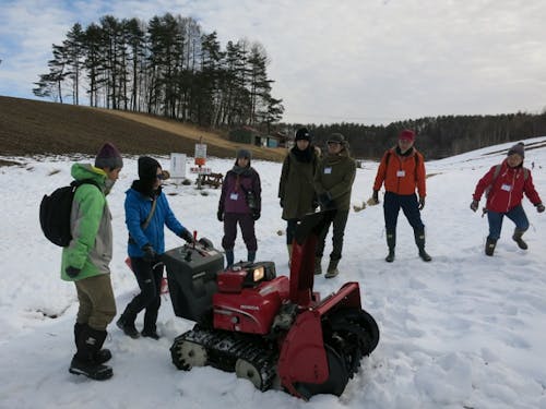 除雪体験の様子