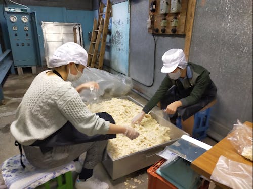 酒造りのお手伝いの様子
