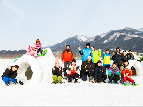 移住者交流(イグルーづくり)