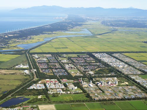 空から見た大潟村