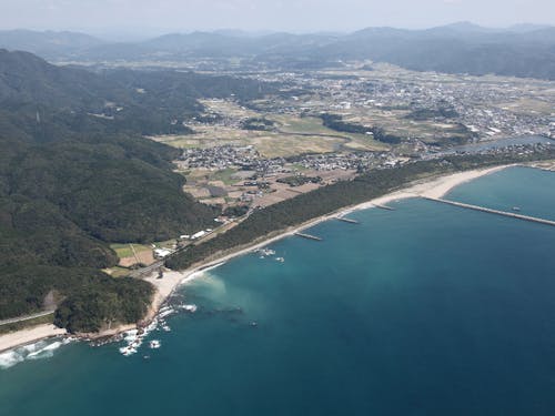 串間市福島地区を上空から!