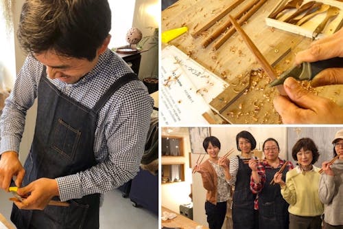 第1回開催のお取り箸づくりworkshopの模様です。