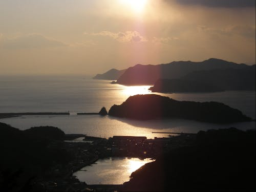 宿浦の素晴らしい夕焼け