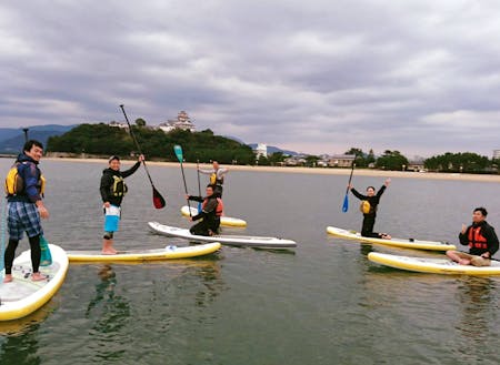 西の浜でのSUP体験