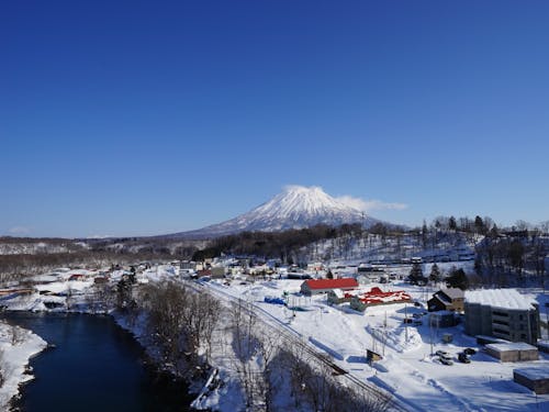 ニセコ駅前の風景(冬)