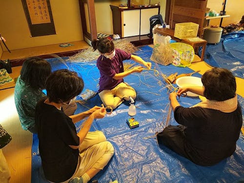 すさき七夕かざりの様子