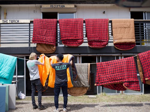 キャンプ場の日常風景の一コマ