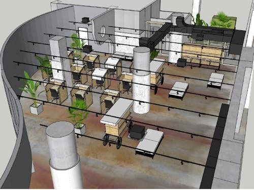 新しくできるコワーキングスペースのイメージ図