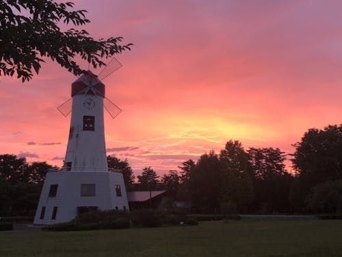鳩吹公園の夕方
