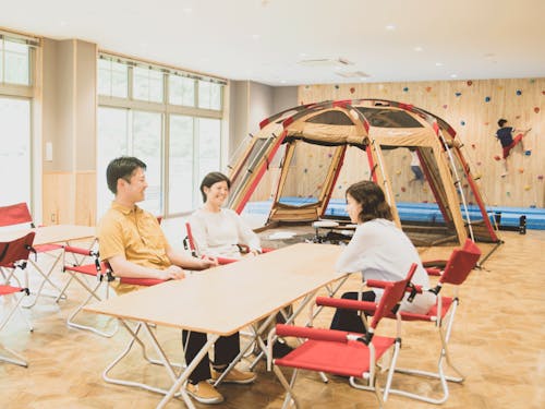 交流拠点施設Katerieはゆったり楽しめる施設です。