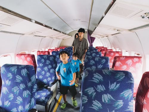 常設展示飛行機の機内を見学