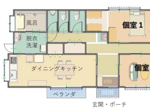 シェアハウスの見取り図(提供:シェアハウスあまた)